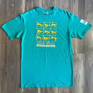 Vintage 1990s North Carolina Zoo Run T-Shirt Men's Size M Teal Meerkat